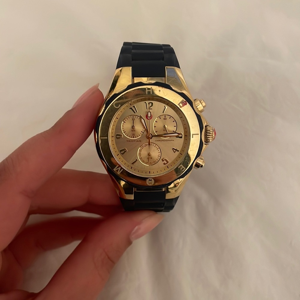 MICHELE WATCH. NAVY SPORT BAND